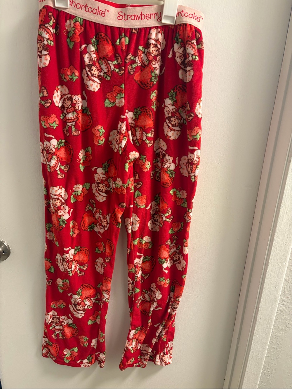 Strawberry Shortcake Fleece Pajama Pants All Over Print Size S 4-6